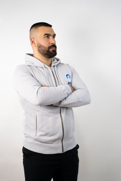 capuche en tissu Fleece à zip pour homme