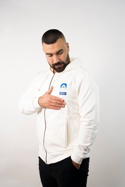 capuche en tissu Fleece à zip pour homme