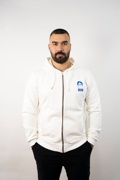 capuche en tissu Fleece à zip pour homme