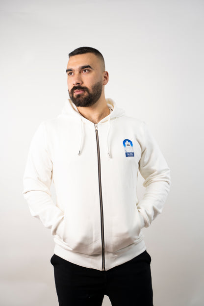 capuche en tissu Fleece à zip pour homme