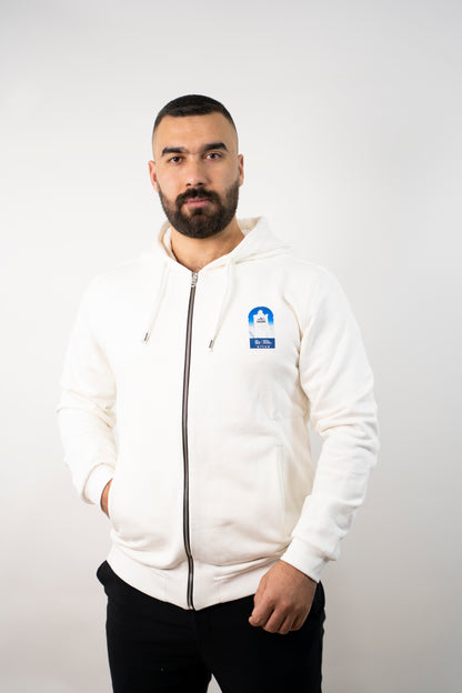 capuche en tissu Fleece à zip pour homme